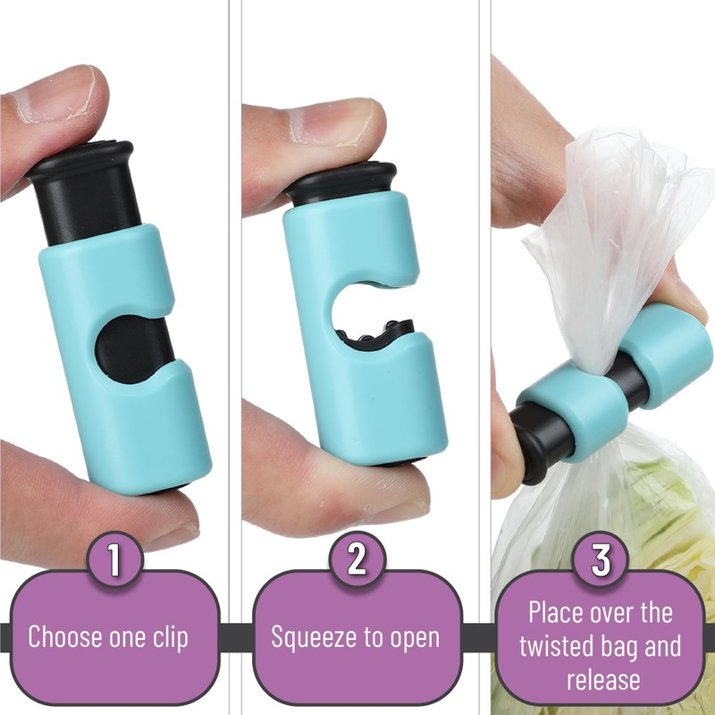 Mr. Pen- Squeeze and Lock Bread Bag Clips, 8 Pack,