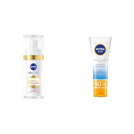 NIVEA LUMINOUS630 Anti-manchas Serum Facial tratamiento avanzado 130 ml + Protector Solar Facial FPS50 Control De Brillo 50 ml