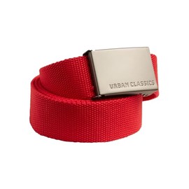 Urban Classics Unisex_Adult Canvas Belt, red, Standard Size