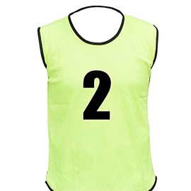 15 MESH BIBS FOOTBALL TRAINING SPORTS BIBS NUMBERED (1-15 OR number of your choice) Front/Back OR Front & Back (Yellow (Front & Back), Adult (Men's Large-XL))