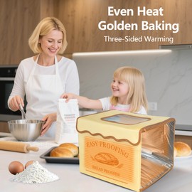 Bread Proofing Box, Three-sided Heating Foldable Zippered Sourdough Warmer Heater w/Adjustable Temperature & Timer Controller, Pizza Dough Proofing Sour Dough Starter Kit Making Baking Supplies Gifts