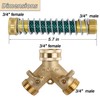 Triumpeek 3/4" Brass 2 Way Hose Splitter, Brass 2 Way
