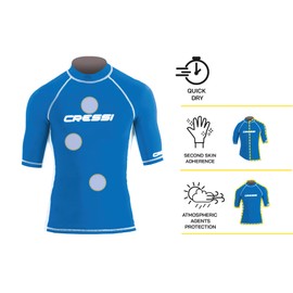 Cressi Rash Guard Men's Top, blue, l