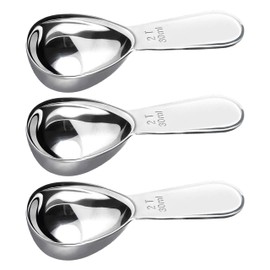NEOUZA Kaffeeschaufel 3 Stück, Edelstahl 30ml Espressolöffel, Esslöffel Messlöffel für Kaffeebohnen, losen Tee, Zucker, Mehl