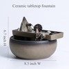 Ceramic Tabletop Fountain for Indoor Home Decoration Table Desk Office