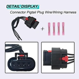 Connector Pigtail Plug Wire/Wiring Harness Radiator Active Grille Shutter Compatible with Dodge Dart 2013-2016 Replacement 68225125AA