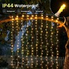 HEYFUNi 6.6FT x 6.6FT Warm White Curtain Lights Plug in,