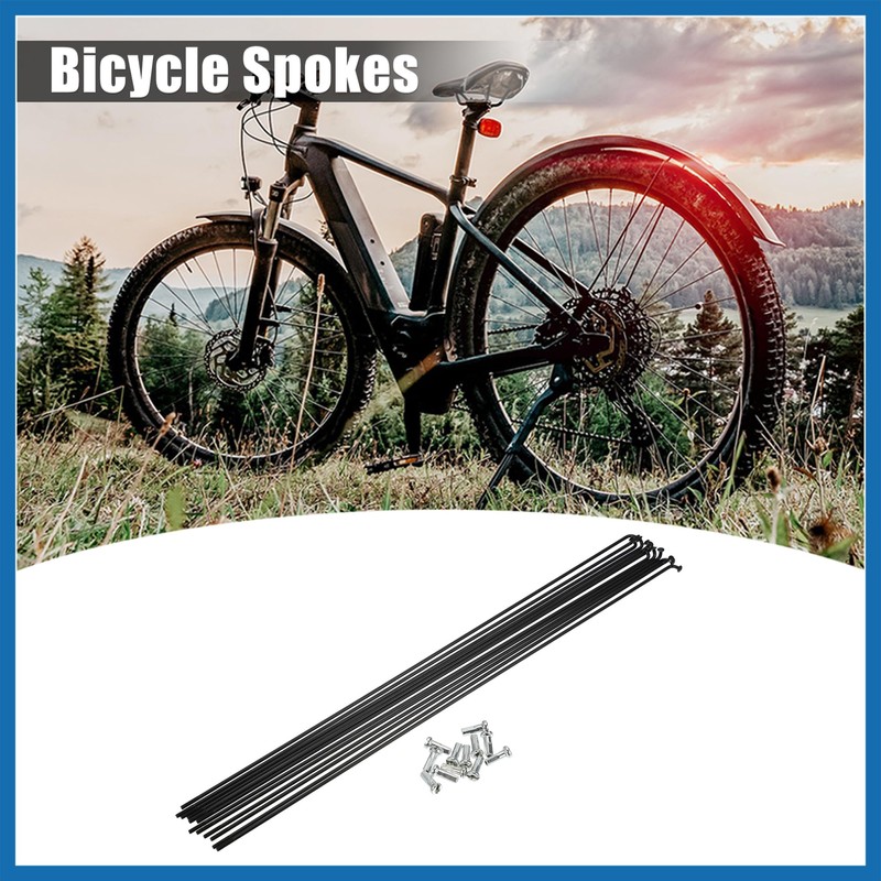 A ABSOPRO 12 Pcs 14G J Bend 298mm Bike Bicycle
