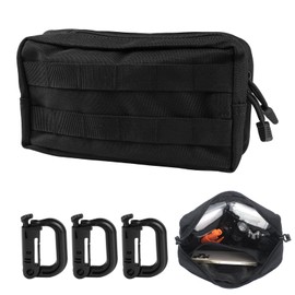 Molle Tactical Waist Bags EDC Utility Bum Bag Waist Bag with 3 Hooks, Tactical EDC Bag, Multifunctional, for Sports, Hiking, Camping, Travel, Cycling, Fishing, Hunting, Training