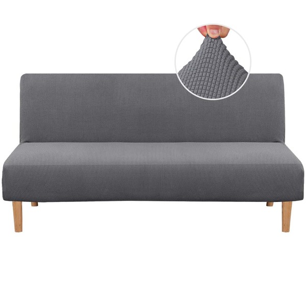 Armless Futon Cover Stretch Sofa Bed Slipcover Protector Elastic Feature