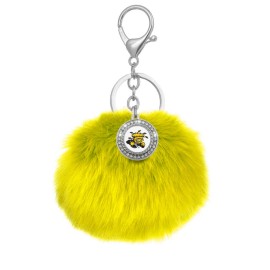 Wichita State Shockers Pom Pom Keychains - Black