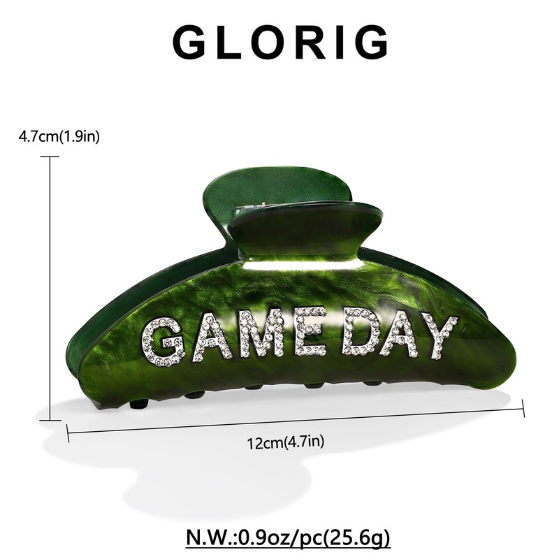 GLORIG Game Day Hair Clips for Women Modern large Sport