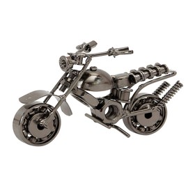 Iron Motorcycle Model, Retro Motorcycles Model, Motorcycle Model Creative Craft Gift, for Photo Props, Art Collection, Desktop Decoration (Silver)