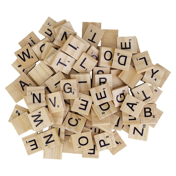 Trimming Shop Wooden Tiles Printed Alphabets & Numbers Replacement Letter