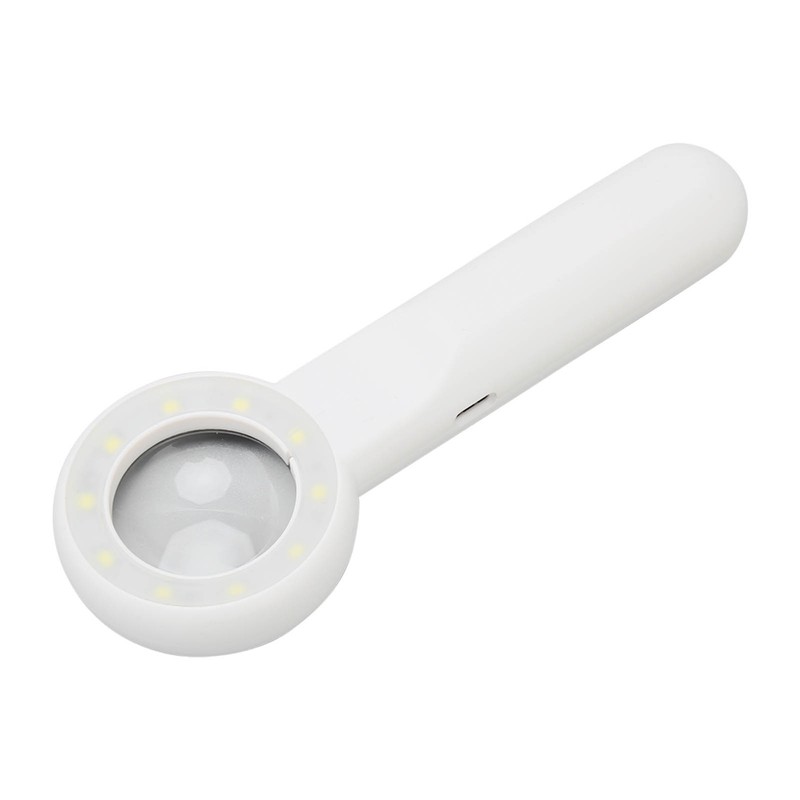 Magnifying Glass 11X Rechargeable 3 Levels Brightness Portable Handheld Magnifier