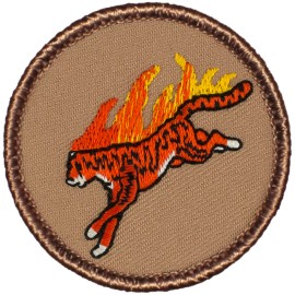 Awesome Boy Scout Patches - Flaming Cheetah Patrol Patch!! (#642)