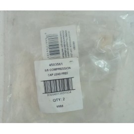 JMF Lot of 2 JMF 4503561 Lead Free Brass 5/8 in. Dia. Compression Cap