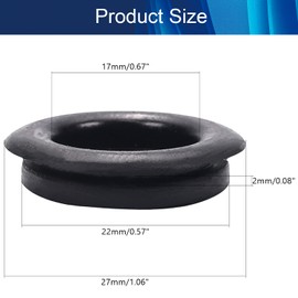 Fielect 30Pcs Rubber Grommets 7/8-Inch / 22mm Hole Wire Grommets Eyelet Ring Gasket Rubber Grommets for Wiring O Ring Electric Cable Protector, Black