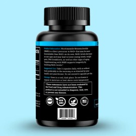 Black Forest Supplements NMN 1000mg – Dietary Supplement with BioPerine – 60 Capsules