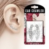 Stud Earrings Feather Cross Stars Leaf Branch Ear Crawler Women