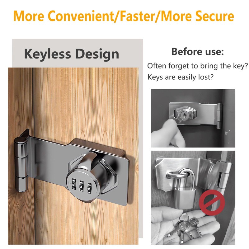 90 Degree Lock, 4.5inch 90 Degree Barn Door Lock Cabinet