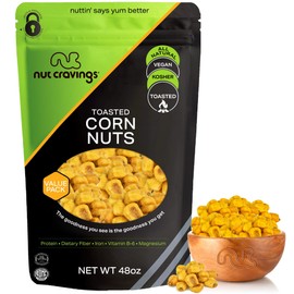 Freshly Roasted & Salted Corn Nuts (48oz - 3 Pound) Packed Fresh in Resealble Bag - Trail Mix Snack - Healthy Protien Food, All Natural, Keto Friendly, Vegan, Gluten Free, Kosher