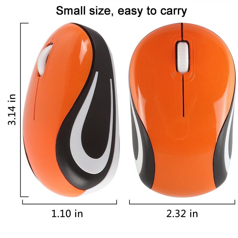 KeauFair Mini Mouse Wireless Portable Optical Mouse Silent 2.4G Ergonomic
