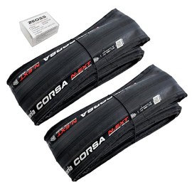 Vittoria Corsa N.EXT G2.0 Folding Tire Clincher 700x30C Black with ZEOSS Glueless Patch Kit, VT3123-ZEO