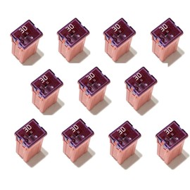 EDS 10 Pack - Pink 30 AMP J Case Fuse Replacement for 90982-08280 90982-08283 24370C9912 F8SZ14526BA 82211FC030 18980-04824 15319477 4868007AB FMX-030 JCAS030