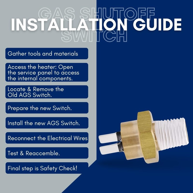 42002-0025S Automatic Gas Shutoff Switch Compatible with Pentair Mastertemp and