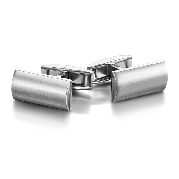 Colibri Polaris Cufflinks for Men - Polished/Satin/Black Steel - Designer