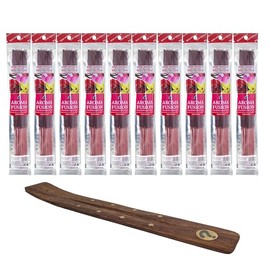 Aroma Fusion Hand Dipped Incense - 10-Pack (15 Sticks Each) 150 Total 11" Sticks with Wooden Incense Holder (Rose Vanilla)