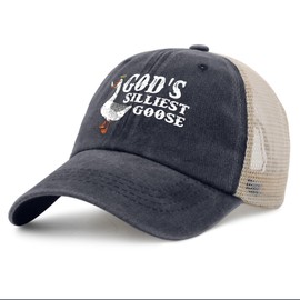 Funny Goose Hat Gods Silliest Goose Hat Trucker Hat Women Funny Mesh Cap for Summer