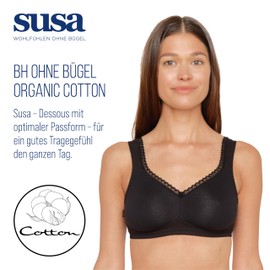 SUSA Women's 7758 Everyday Bra Schwarz 004, 42C, C