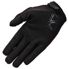 MSR™Axxis Range Riding Gloves – Medium - Unisex Black/Grey/Orange – Lightweight Motocross, MTB, BMX & Powersports Gloves for Men & Women