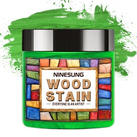 NINESUNG Green Wood Stain Powder, Wood Dye Powder- Just Add Water - Water Based - for Indoor and Outdoor Wooden Crafts - Fast Drying - Dye Powder 2 oz Makes 2.2 Gallon of Stain (Green, 2 oz)