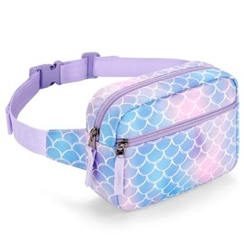 Choco Mocha Kids Fanny Pack for Girls Fanny Pack Ages 6-8 8-12 Belt Bag for Girls Toddler Fanny Pack Gift, Mermaid