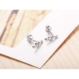 Belons Girls' Stud Earrings 925 Sterling Silver Treble Clef Stud Earrings G Key Music Note Earrings Children's Earrings, Sterling Silver