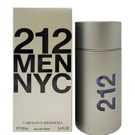Carolina Herrera 212 Men Eau de Toilette Spray – 3.4 oz Luxury Fragrance for Men with Fresh, Woody & Spicy Notes, Long-Lasting Elegant Scent