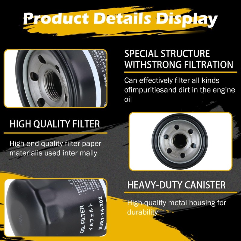 Kefly N3R1-14-302 Engine Oil Filters Fits for 2009-2011 Mazda RX-8,