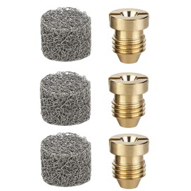 BDHI 3pcs 1.1mm Brass Foam Cannon Orifice Nozzle Tips and 3pcs Foam Maker Mesh Filter for Snow Foam Lance Replacement Parts(Y08-6)