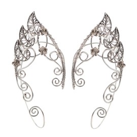 Gatuida Non Piercing Ear for Women Leaf Design Clip Earrings Stylish Ear Accessories Comfortable Material Easy to Wear for Cosplay and Fashion Events