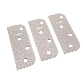 Door Hinge Shims (Set of 3) Hinge Spacer For Interior and Exterior Door Alignment - for 3.5", 4" and 4.5" Standard Hinges (1mm thick, Gray, 4-inch)