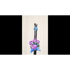 Ruth Thompson Purple Dragon Blue Ribbon Wreath Christmas Tree Hanging Ornament