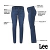 Lee Women's Petite Legendary Mid Rise Straight Leg Jean Nightshade