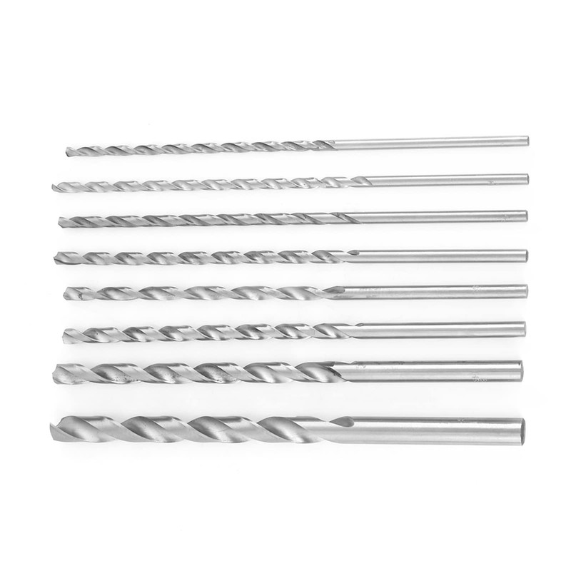 Haosie 8PCS Wood Drill Bits, 200mm Extra Long, Twist, for