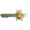 Gold Toned Large Bee Bug Insect Pendant Square Tie Clip