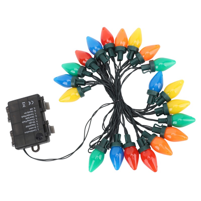 C9 LED Christmas String Lights 16.4ft 20 LED Waterproof C9
