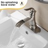 FRANSITON Waterfall Faucet Bathroom Faucet Single Handle One Hole Brushed