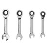 4pcs Short Ratcheting Wrench Set 72 Tooth 8mm 9mm 11mm
